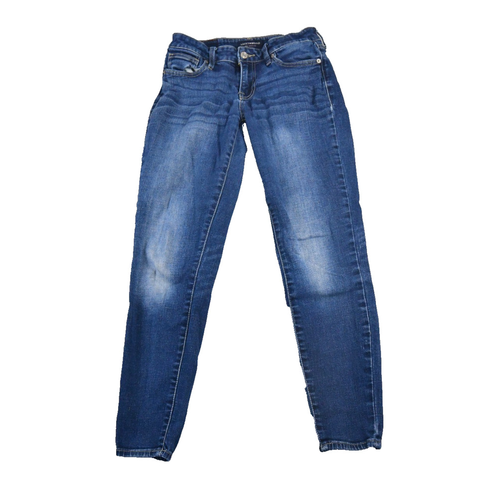 Lucky Brand Jeans Womens 4/27 Low Rise Skinny Lolita Blue Denim